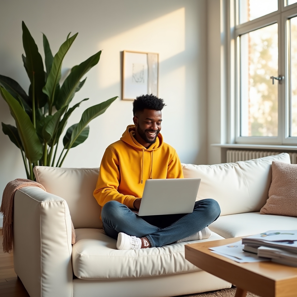 Creative professional working in a bright modern studio space